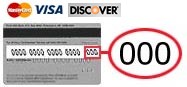 3 digit schematic on back of credit card after base card #